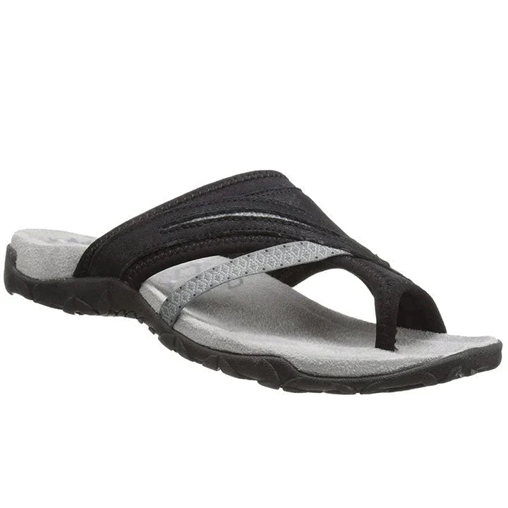 Women's open-toe platform sandals with crossed straps and ankle strap