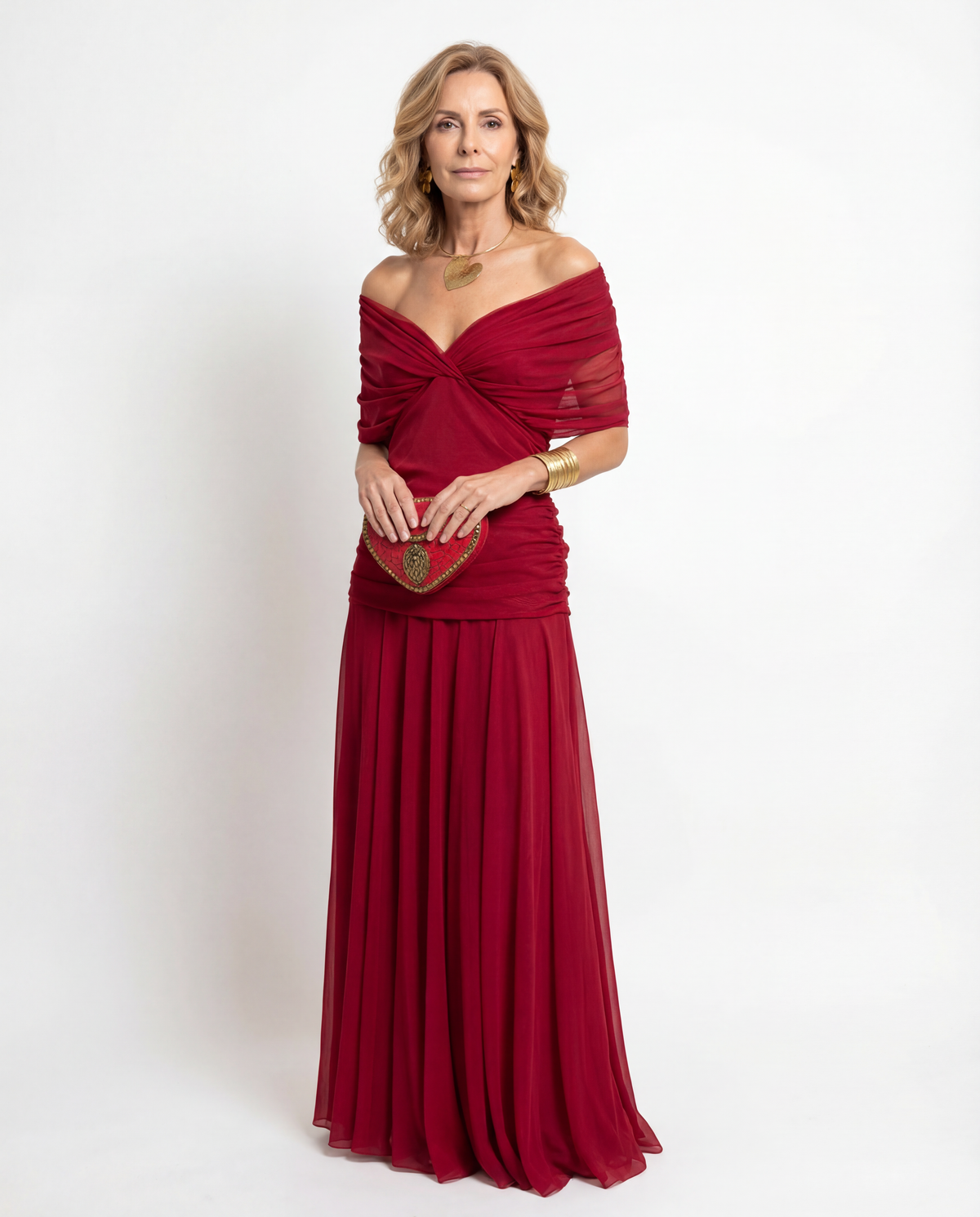 Euphemia | Women's Midi Dress, Round Neck, Short Sleeves