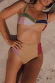 Clarabelle | Women's Colour-Block Glitter One-Piece Swimsuit, High-Waisted