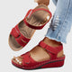 Matilda | Women's Platform Wedge Sandals, Open Toe, Slip-On