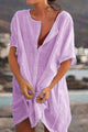 Women's Shirt Midi Dress, Collared, Short Sleeves