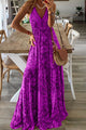 Women's Resort Bohemian Maxi Dress, Round Neck, Sleeveless