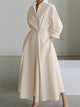 Seraphine | Women's Wrap Maxi Dress, Collared, Three-Quarter Sleeves