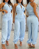 Reine | Women's Two-Piece Cargo Set, High Neck, Sleeveless, Pockets