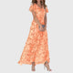 Clemence | Women's Casual Tailored Midi Dress, Round Neck, Short Sleeves