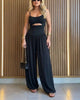 Nathaline | Women's Cut-Out Cami Jumpsuit, Backless, Tie-Back, High Waist
