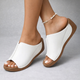 Stella | Women's Wedge Mule Sandals, Open Toe, Backless