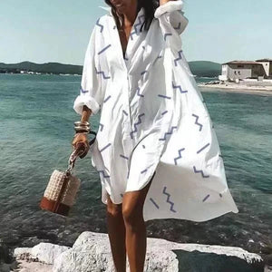 White Squiggle Print