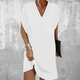 Lyra | Women's Wrap Midi Dress, V-Neck, Three-Quarter Sleeves