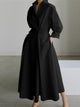 Seraphine | Women's Wrap Maxi Dress, Collared, Three-Quarter Sleeves