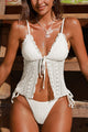 Delfina | Women's Lace One-Piece Swimsuit, Open Back