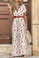 Women's Bohemian Maxi Dress, Round Neck, Sleeveless