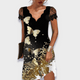 Ginevra | Women's Lace Midi Dress, V-Neck, Short Sleeves