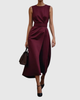 Thomasine | Women's Knee-Length Dress, Round Neck, Sleeveless