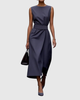 Thomasine | Women's Knee-Length Dress, Round Neck, Sleeveless