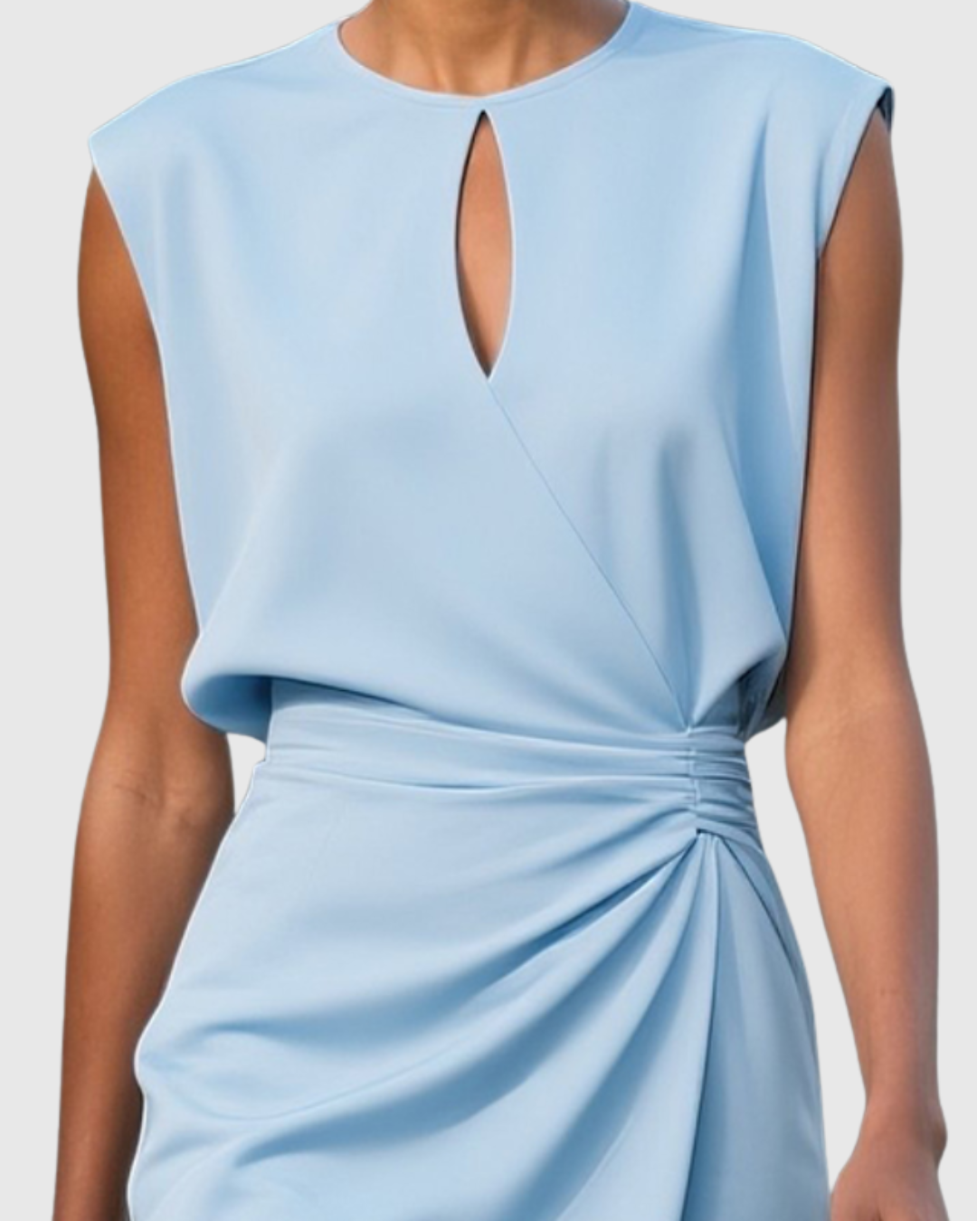 Lisette | Women's Knee-Length Dress, Keyhole Neck, Sleeveless