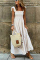 Women's Plaid Maxi Dress, Round Neck, Sleeveless