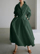 Seraphine | Women's Wrap Maxi Dress, Collared, Three-Quarter Sleeves