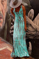 Women's Printed Maxi Dress, Round Neck, Sleeveless