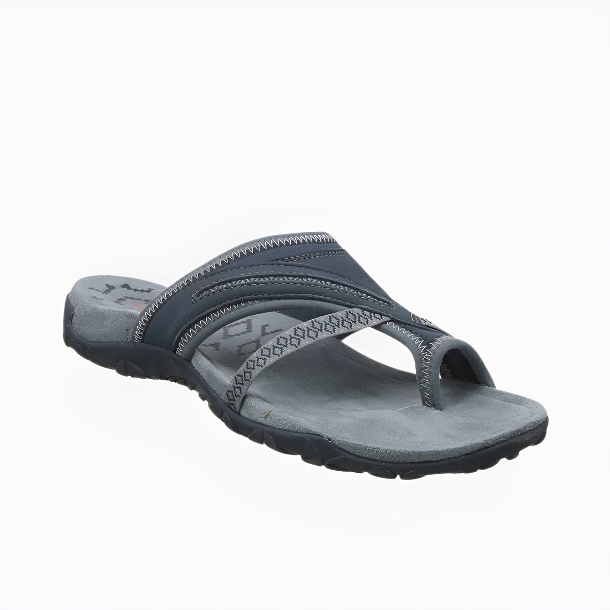 Women's open-toe platform sandals with crossed straps and ankle strap
