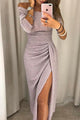 Mariel | Women's Wrap Midi Dress, Off-Shoulder, Short Sleeves
