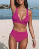 Amberine | Women's Bikini Set, Plunge Neck, High Waist