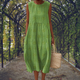 Zephyrine | Women's Embroidered Midi Dress, Round Neck, Sleeveless