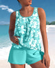 Maelane | Women's Printed Tankini Set, Swim Shorts
