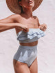 Claudine | Women's Striped One-Piece Swimsuit, Bandeau