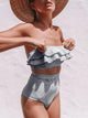 Claudine | Women's Striped One-Piece Swimsuit, Bandeau
