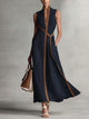 Hadley | Women's Wrap Maxi Dress, V-Neck, Short Sleeves