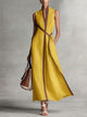 Hadley | Women's Wrap Maxi Dress, V-Neck, Short Sleeves