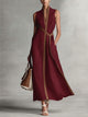 Hadley | Women's Wrap Maxi Dress, V-Neck, Short Sleeves