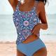 Gisele | Women's Printed Tankini Set, Scoop Neck