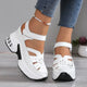 Women's adjustable cutout platform sandals