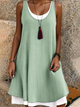 Federica a-line midi dress, scoop neck, sleeveless