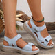 Women's open-toe sport sandals with adjustable straps and flat sole
