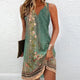 Honoria | Women's Floral Midi Dress, V-Neck, Sleeveless