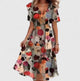 Estella | Women's Floral Mini Dress, V-Neck, Flutter Sleeves