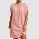 Odette | Women's Ruched Midi Dress, Round Neck, Long Sleeves