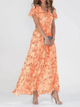 Penelope | Women's Floral Maxi Dress, V-Neck, Flutter Sleeves