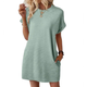 Emmanuelle | Women's Casual Mini Dress, Round Neck, Short Sleeves, Pockets