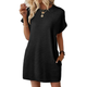 Emmanuelle | Women's Casual Mini Dress, Round Neck, Short Sleeves, Pockets