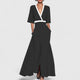 Venetia | Women's Tie-Waist Floral Maxi Dress, V-Neck, Three-Quarter Sleeves