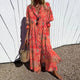 Gwyneira | Women's Floral Shirt Midi Dress, Collared, Sleeveless
