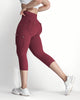 Cateline | Women's High-Waisted Biker Capris, Flap Pockets, Wide Waistband