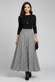 Gwyneth | Women’s Maxi Skirt with High Waist and Check Pattern