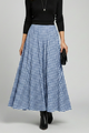 Gwyneth | Women’s Maxi Skirt with High Waist and Check Pattern
