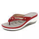 Ginette | Women's Arch Support Wedge Sandals, Toe Post, Cushioned Sole