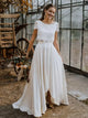 Rosanna | Women's Lace Maxi Dress, Round Neck, Short Sleeves